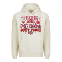 Oatmeal Heather free hugs just kidding don't touch me Premium Hoodie - MaliasSmallBusiness