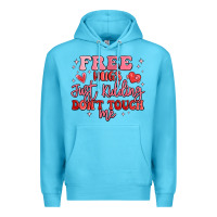 Ocean Blue free hugs just kidding don't touch me Premium Hoodie - MaliasSmallBusiness