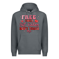 Rock free hugs just kidding don't touch me Premium Hoodie - MaliasSmallBusiness