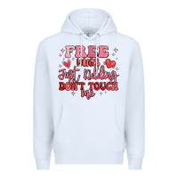 White free hugs just kidding don't touch me Premium Hoodie - MaliasSmallBusiness