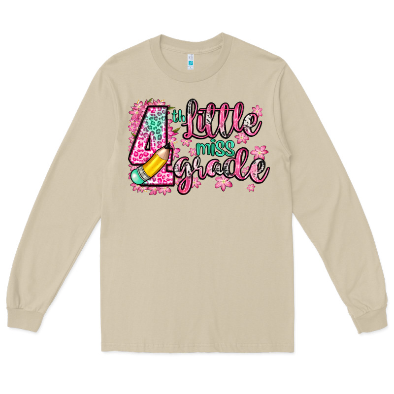 Little Miss 4th Grade Long Sleeve Tee by Zillion Design Studio | Teevron