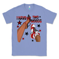 Colony Blue I Have Two Moods Black and Red Sneakers Afro Girl Classic Tee - texasbilliewilder