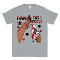 Heather Grey I Have Two Moods Black and Red Sneakers Afro Girl Classic Tee - texasbilliewilder