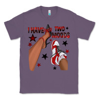 Lavender I Have Two Moods Black and Red Sneakers Afro Girl Classic Tee - texasbilliewilder