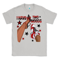 Moon Dust I Have Two Moods Black and Red Sneakers Afro Girl Classic Tee - texasbilliewilder