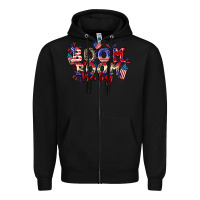 Black Boom boom baby 4th of july Zipper Hoodie - CowGirlArtShop