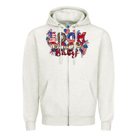 Oatmeal Heather Boom boom baby 4th of july Zipper Hoodie - CowGirlArtShop