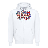 White Boom boom baby 4th of july Zipper Hoodie - CowGirlArtShop