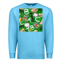 Ocean Blue english class seamless pattern Premium Sweatshirt - BundleAndBundleShop