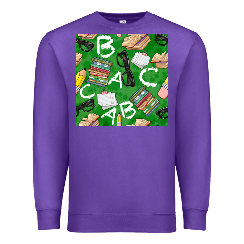 English Class Seamless Pattern Premium Sweatshirt by BundleAndBundleShop | Teevron