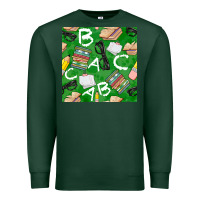 Sports Green english class seamless pattern Premium Sweatshirt - BundleAndBundleShop