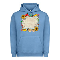 Pigment Pebble Blue school your text here Urban Hoodie - NancyCooperArtShop