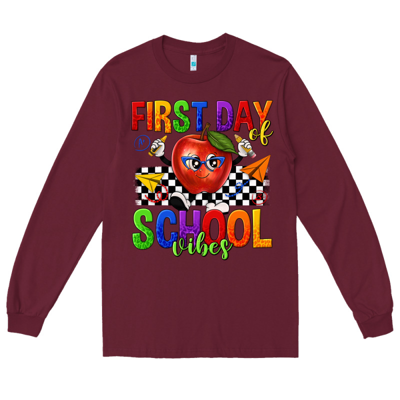First Day Of School Vibes Long Sleeve Tee by texasbilliewilder | Teevron