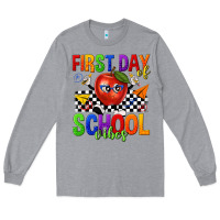 Heather Grey first day of school vibes Long Sleeve Tee - texasbilliewilder