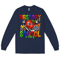 Navy first day of school vibes Long Sleeve Tee - texasbilliewilder