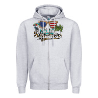 Heather Grey hello summer Zipper Hoodie - SublimationCraftShop