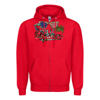 Red hello summer Zipper Hoodie - SublimationCraftShop