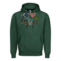 Sports Green hello summer Zipper Hoodie - SublimationCraftShop
