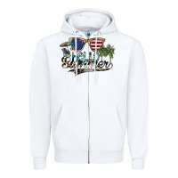 White hello summer Zipper Hoodie - SublimationCraftShop