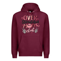 Burgundy over stimulated moms club Premium Hoodie - MaliasSmallBusiness