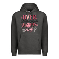 Charcoal Heather over stimulated moms club Premium Hoodie - MaliasSmallBusiness