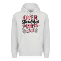Dove Grey over stimulated moms club Premium Hoodie - MaliasSmallBusiness