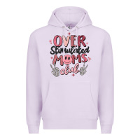 Lilac over stimulated moms club Premium Hoodie - MaliasSmallBusiness