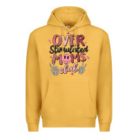 Mustard over stimulated moms club Premium Hoodie - MaliasSmallBusiness