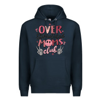 Navy over stimulated moms club Premium Hoodie - MaliasSmallBusiness