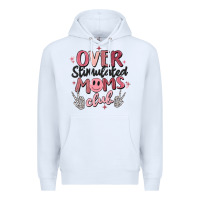 White over stimulated moms club Premium Hoodie - MaliasSmallBusiness