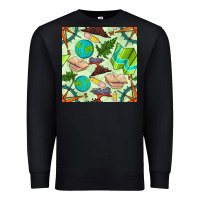 Black geography class seamless pattern Premium Sweatshirt - BundleAndBundleShop