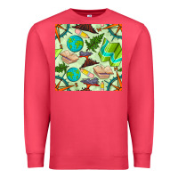 Cardinal geography class seamless pattern Premium Sweatshirt - BundleAndBundleShop