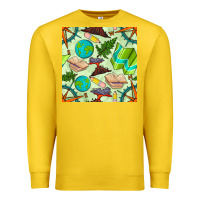 Lemon geography class seamless pattern Premium Sweatshirt - BundleAndBundleShop