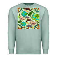 Seafoam geography class seamless pattern Premium Sweatshirt - BundleAndBundleShop