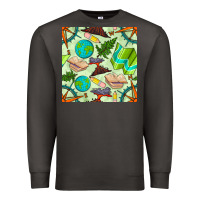 Smoke geography class seamless pattern Premium Sweatshirt - BundleAndBundleShop