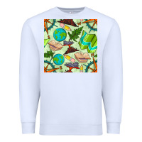 White geography class seamless pattern Premium Sweatshirt - BundleAndBundleShop