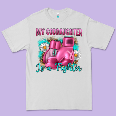 Breast Cancer My Goddaughter Is A Fighter Premium Tee Designed By Artiststas
