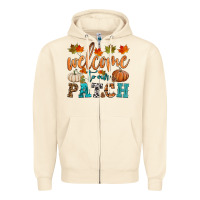 Sandshell welcome to our patch Zipper Hoodie - HRA Design Shop