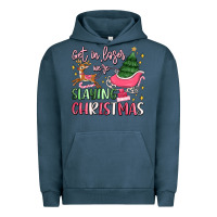 Pigment Midnight Navy get in loser we're slaying christmas Urban Hoodie - MaliasSmallBusiness