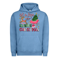 Pigment Pebble Blue get in loser we're slaying christmas Urban Hoodie - MaliasSmallBusiness
