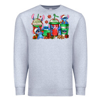 Heather Grey christmas stitch coffee Premium Sweatshirt - Jasminsmagicworld