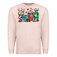 Pale Pink christmas stitch coffee Premium Sweatshirt - Jasminsmagicworld