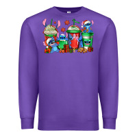 Purple christmas stitch coffee Premium Sweatshirt - Jasminsmagicworld