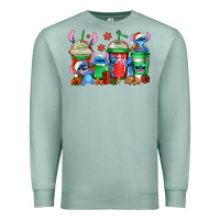 Seafoam christmas stitch coffee Premium Sweatshirt - Jasminsmagicworld