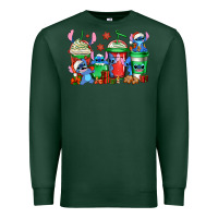 Sports Green christmas stitch coffee Premium Sweatshirt - Jasminsmagicworld