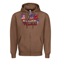 Chestnut Boom boom Mama 4th of july Zipper Hoodie - CowGirlArtShop