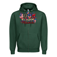 Sports Green Boom boom Mama 4th of july Zipper Hoodie - CowGirlArtShop
