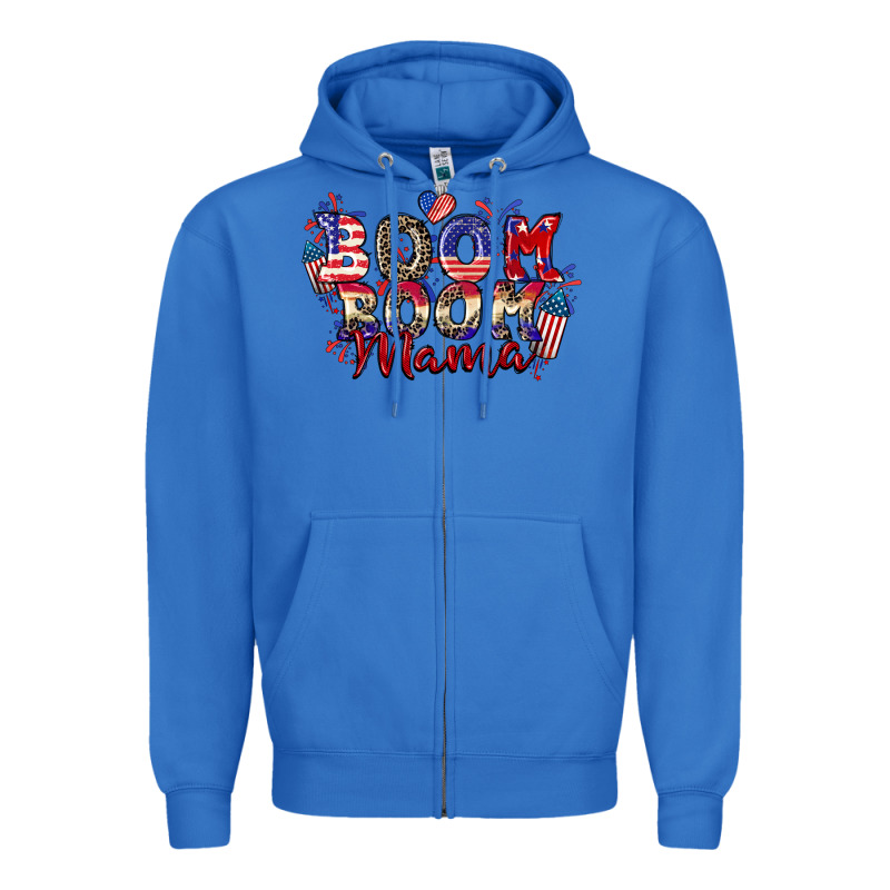 Boom Boom Mama 4th Of July Zipper Hoodie by CowGirlArtShop | Teevron