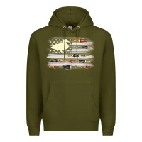 Army Green duck hunter flag Premium Hoodie - MaliasSmallBusiness