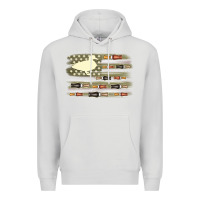 Dove Grey duck hunter flag Premium Hoodie - MaliasSmallBusiness